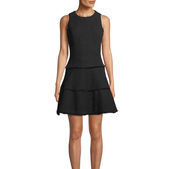 LIKELY Black Tweed Tiered Fit and Flare Dress - Picture 5 of 6